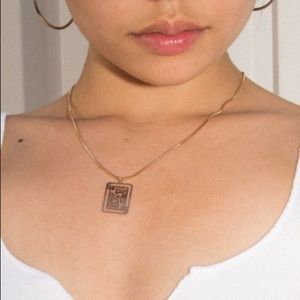 Brandy Melville Silver Queen Necklace